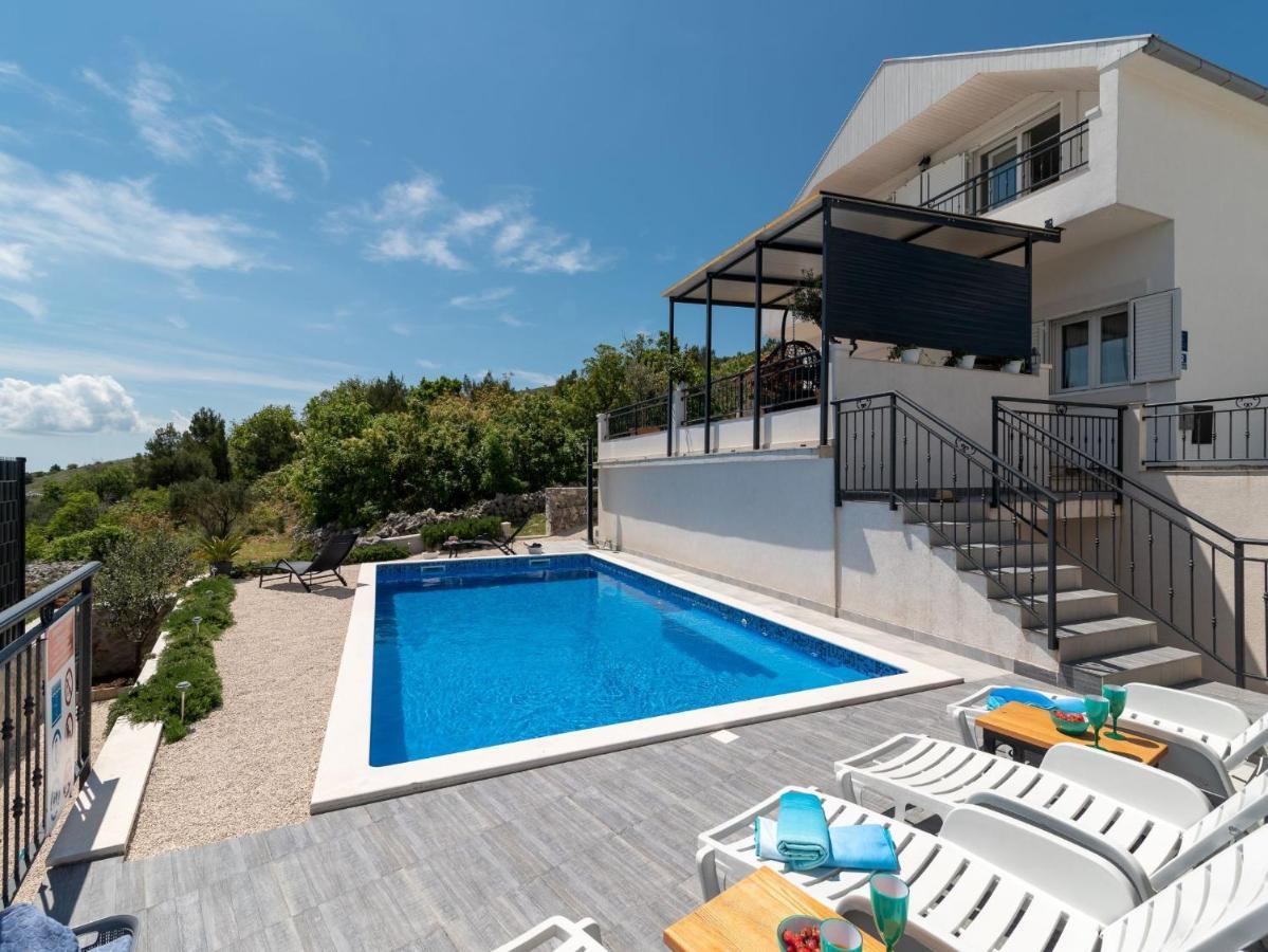 Scenic Sea View,Three Bedroom Villa With Pool Trogir Ngoại thất bức ảnh