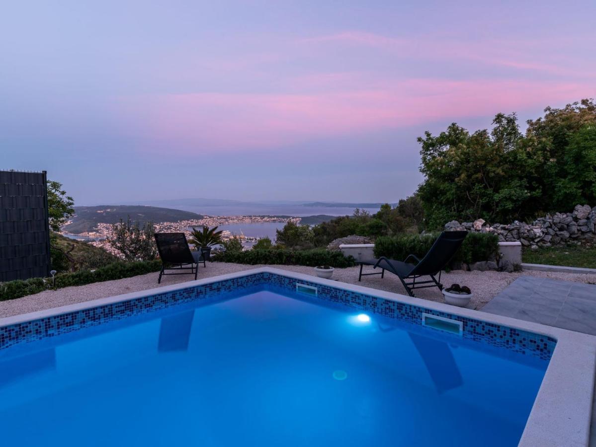 Scenic Sea View,Three Bedroom Villa With Pool Trogir Ngoại thất bức ảnh